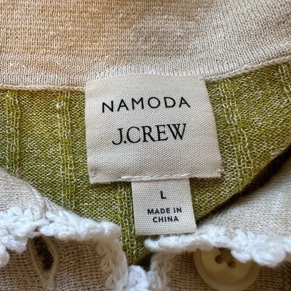 Cassi Namoda X J.Crew Limited Edition Collared Ribbed Sweater | Size Large - Picture 4 of 8